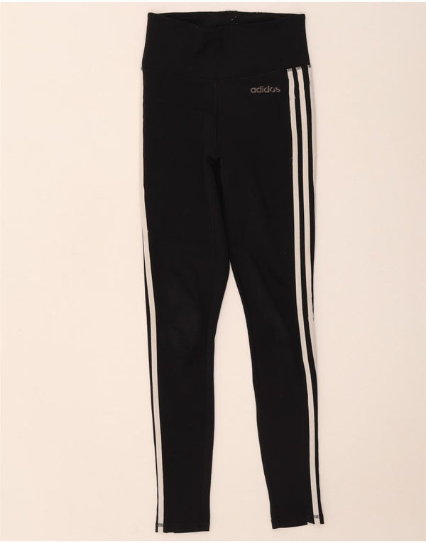 Adidas Womens Climalite Leggings UK 4/6 XS Black Polyester