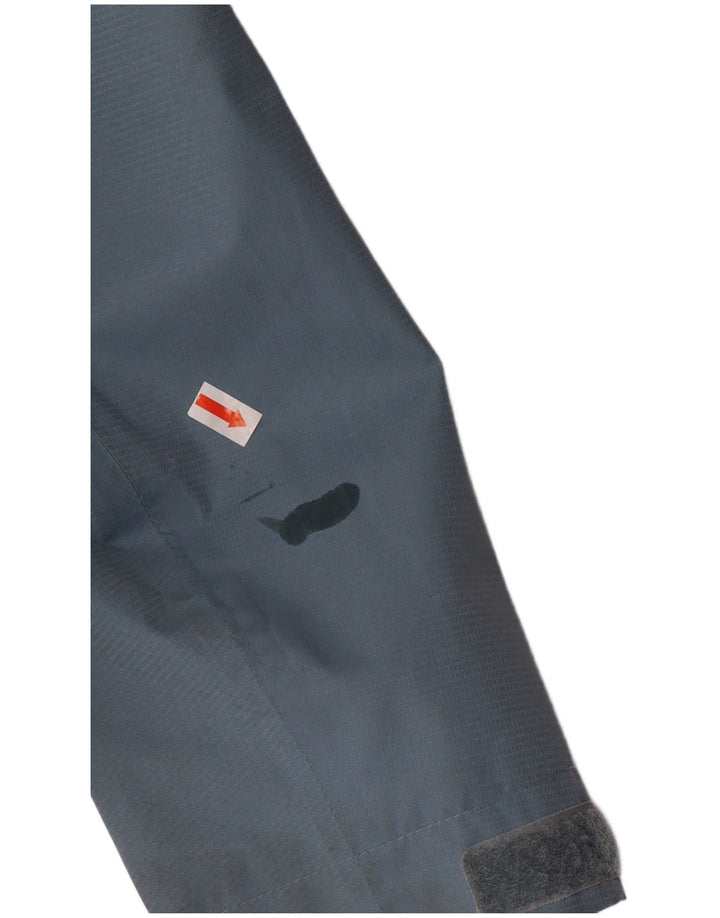 Adidas Γυναικείο μπουφάν βροχής με κουκούλα UK 14 Medium Blue Polyester