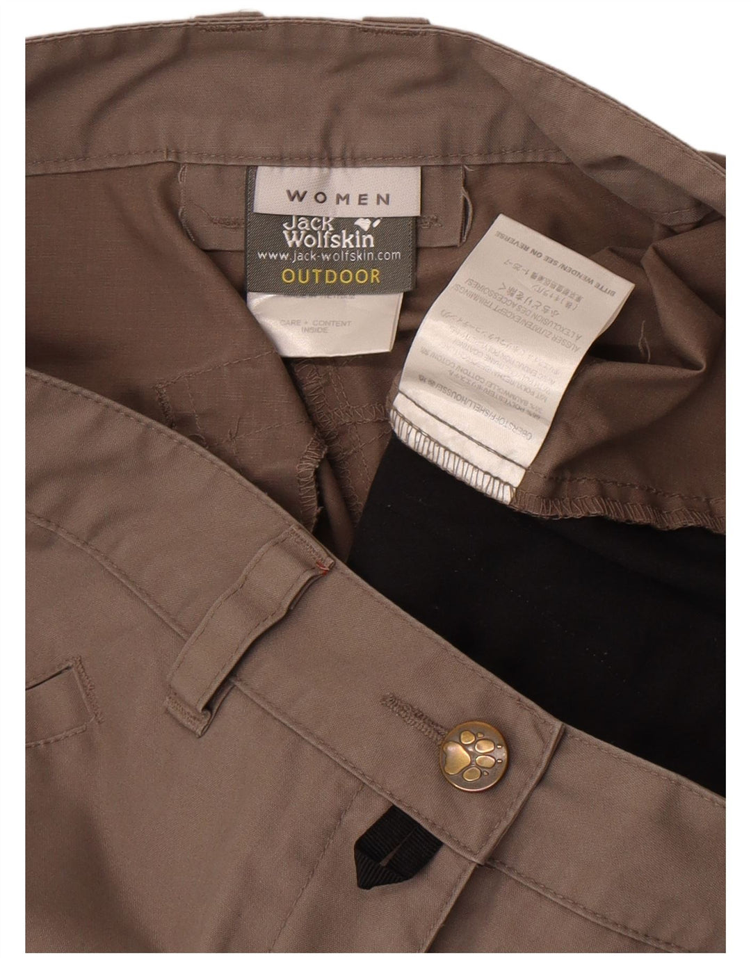 Jack Wolfskin Γυναικείο Παντελόνι Πεζοπορίας Cargo Small W28 L29 Grey Polyester