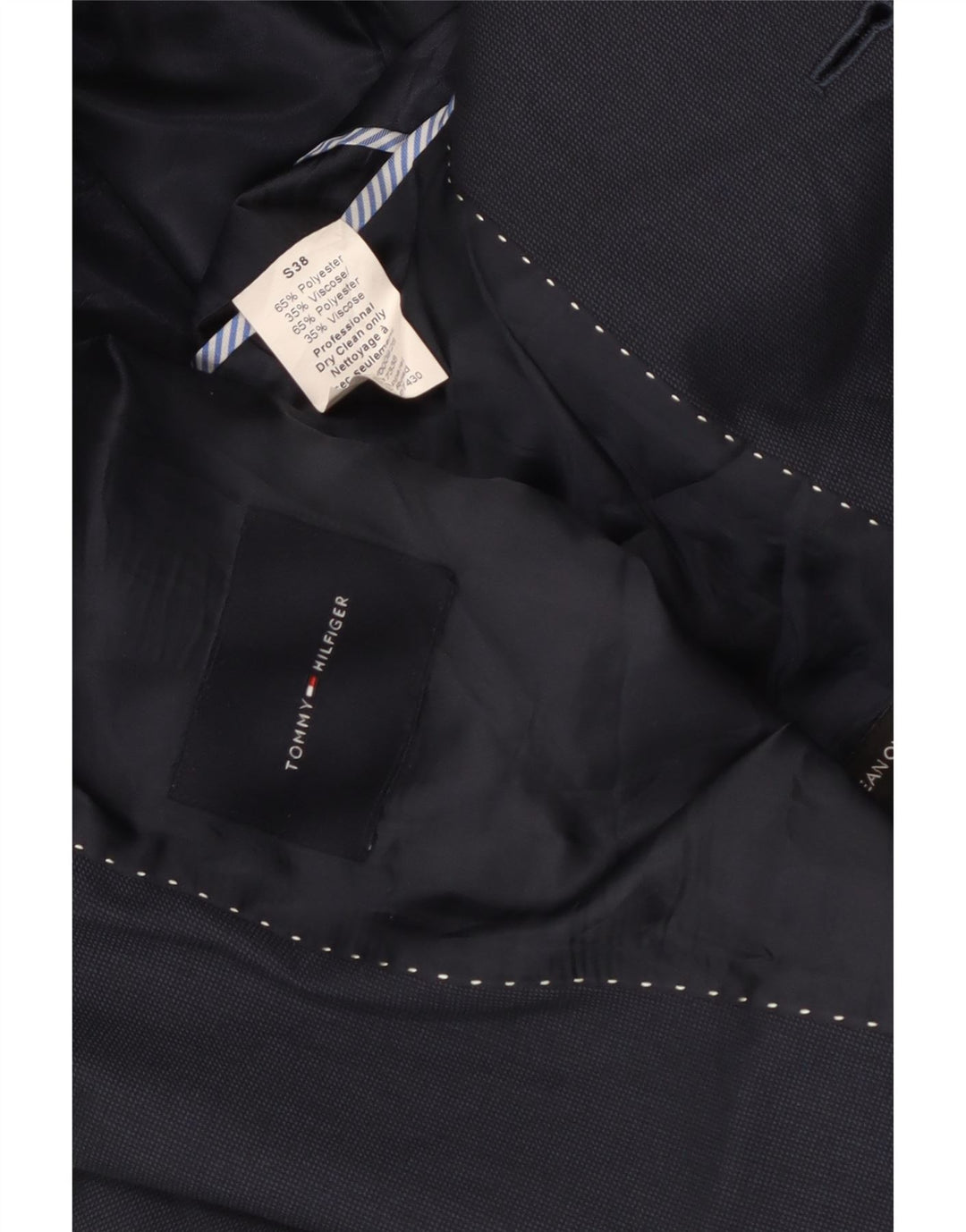 Tommy Hilfiger Ανδρικό κοντό σακάκι 2 κουμπιών UK 38 Medium Navy Blue
