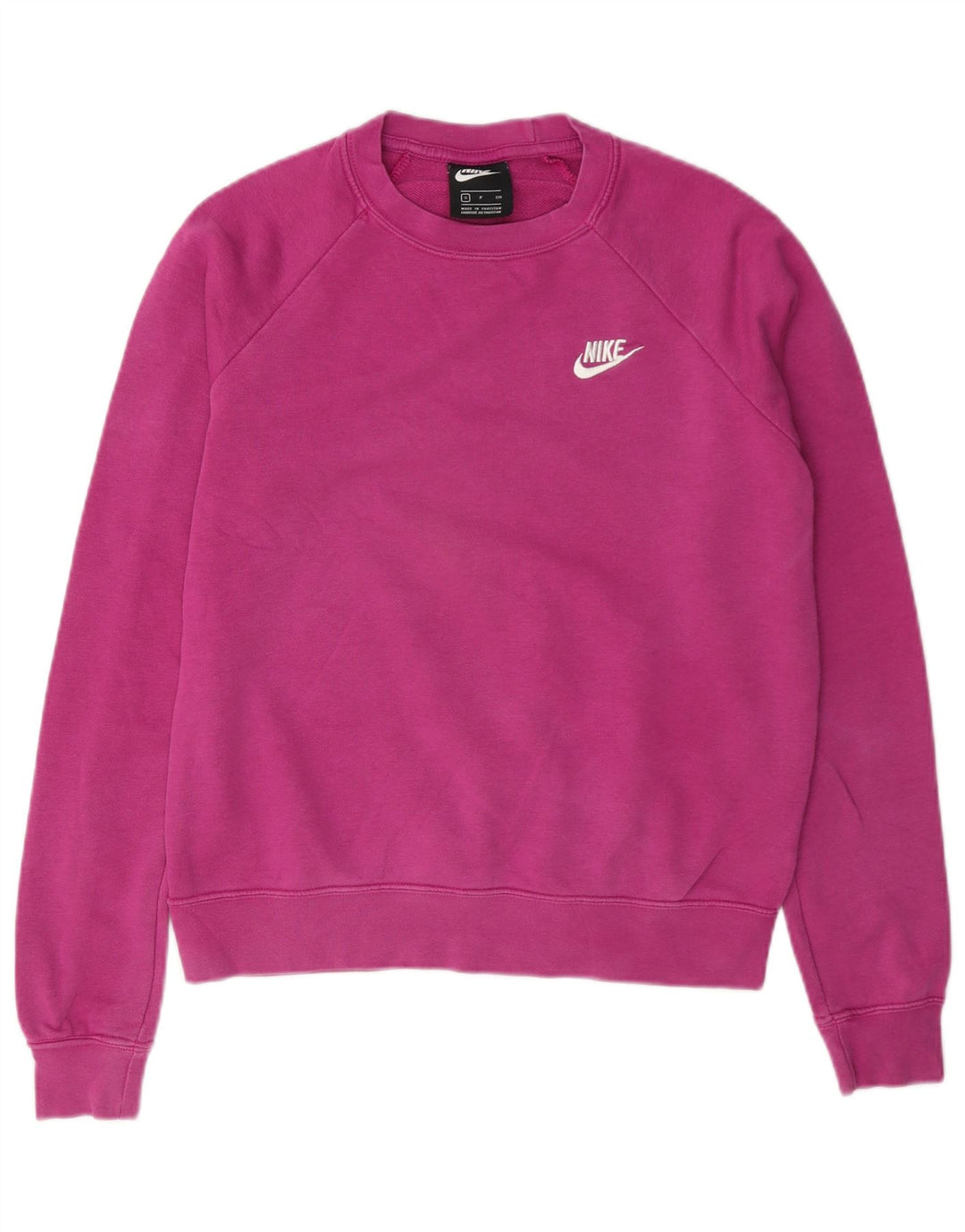 Γυναικείο φούτερ μεγάλου μεγέθους Nike Jumper UK 10 Μικρό ροζ βαμβακερό