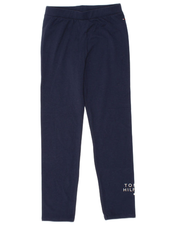 Tommy Hilfiger Girls Graphic κολάν 6-7 ετών Small Navy Blue Cotton