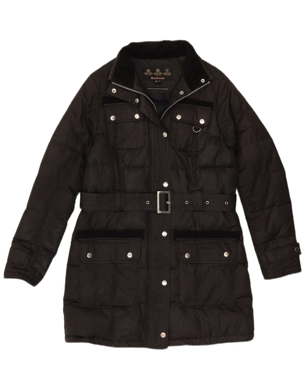 Γυναικείο παλτό Barbour padded UK 12 μεσαίο μαύρο βαμβακερό