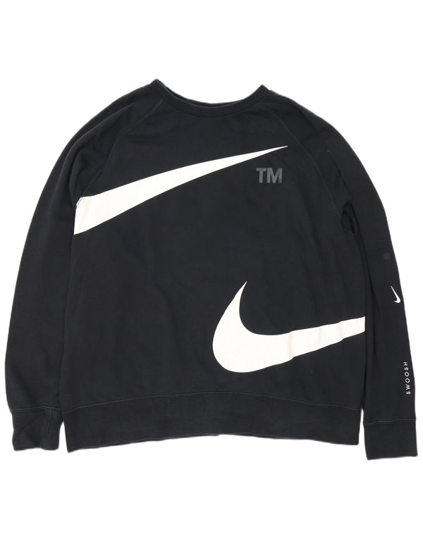 Ανδρικό γραφικό φούτερ Nike Jumper 2XL Μαύρο βαμβακερό
