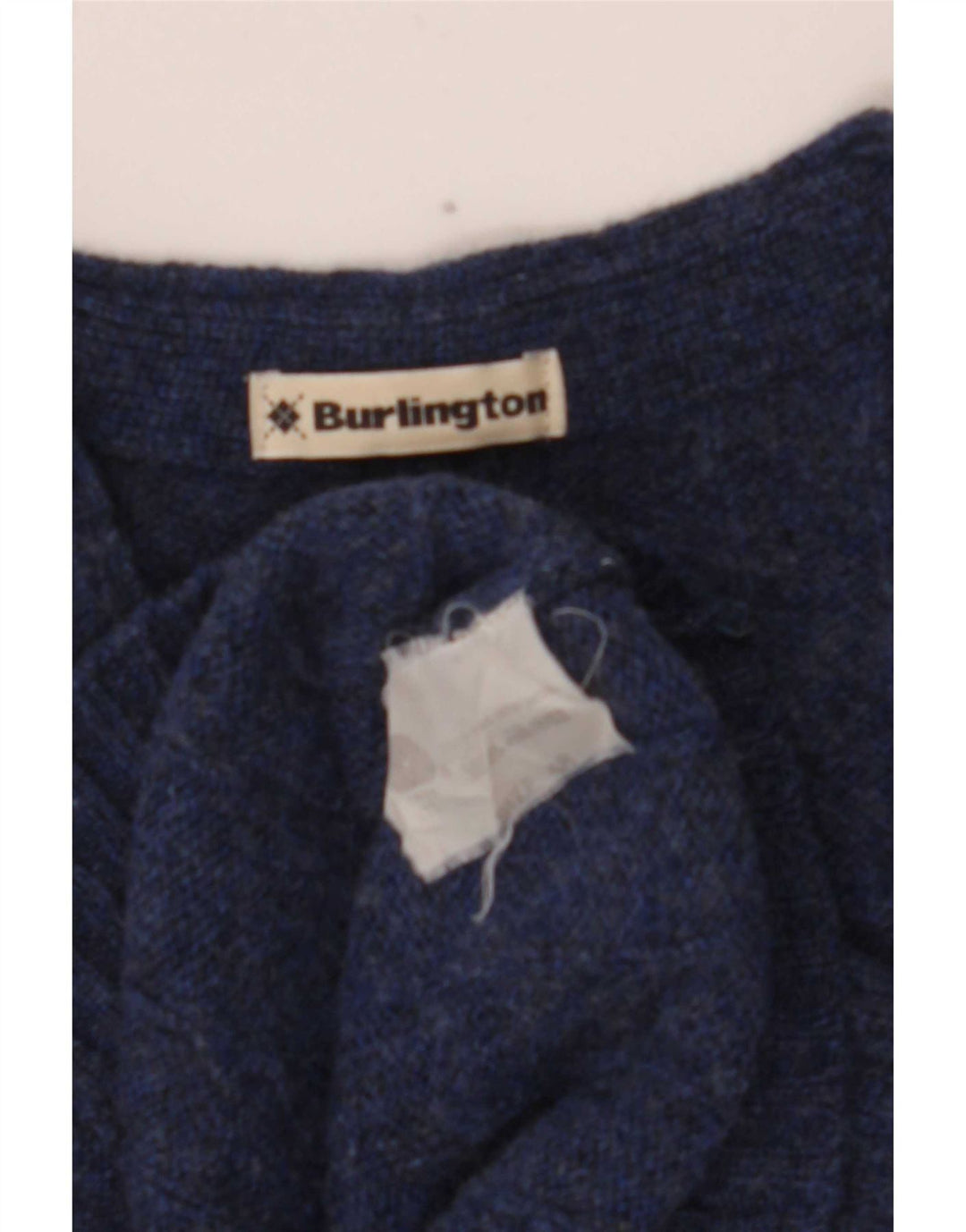 Ανδρικό πουλόβερ με ζακέτα Burlington IT 48 Medium Navy Blue Wool