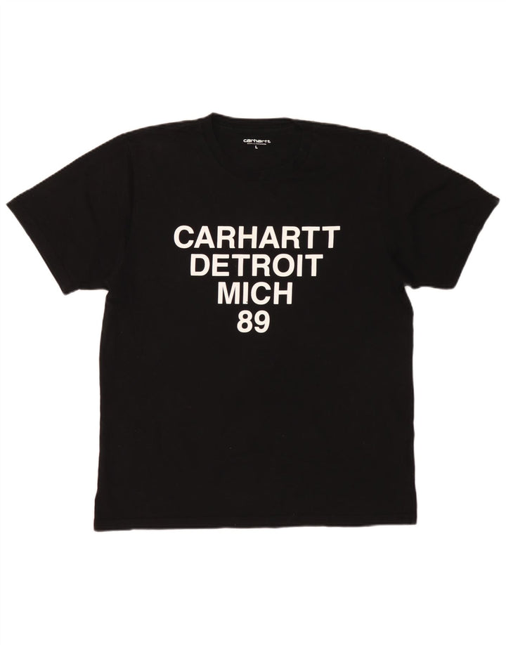 Ανδρικό γραφικό T-Shirt Carhartt Top μεγάλο μαύρο βαμβακερό