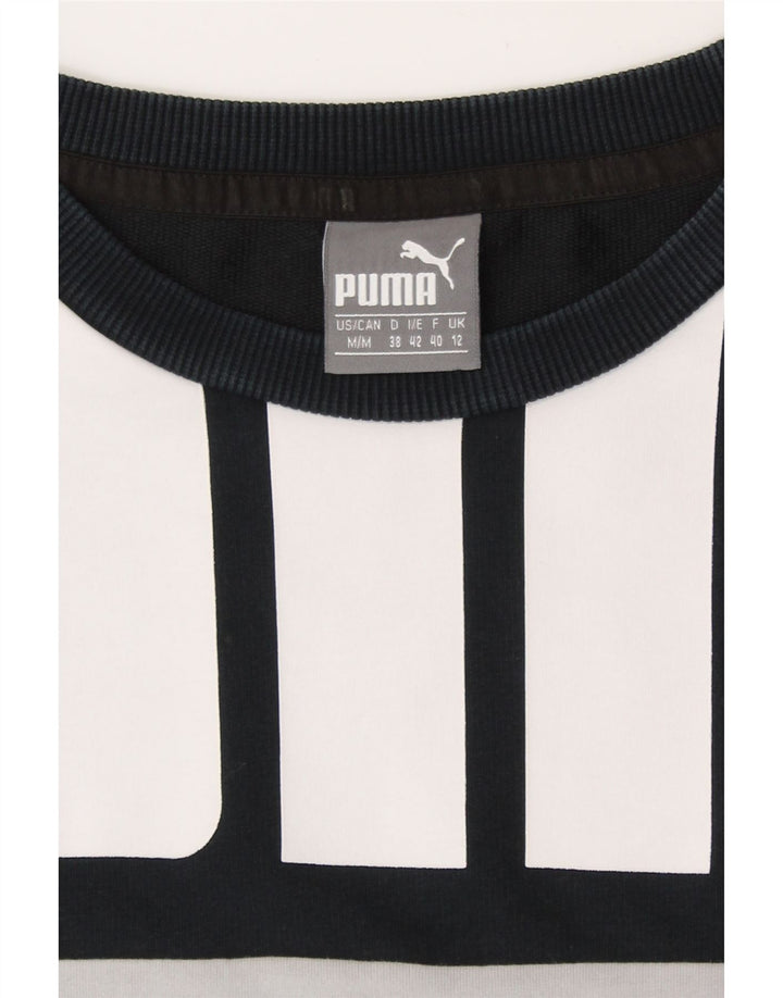 Γυναικείο γραφικό φούτερ Puma Jumper UK 12 Medium White Colourblock
