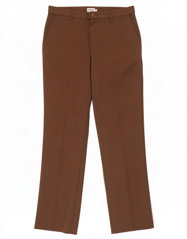 Farah Ανδρικό ίσιο casual παντελόνι W34 L33 καφέ πολυεστέρας
