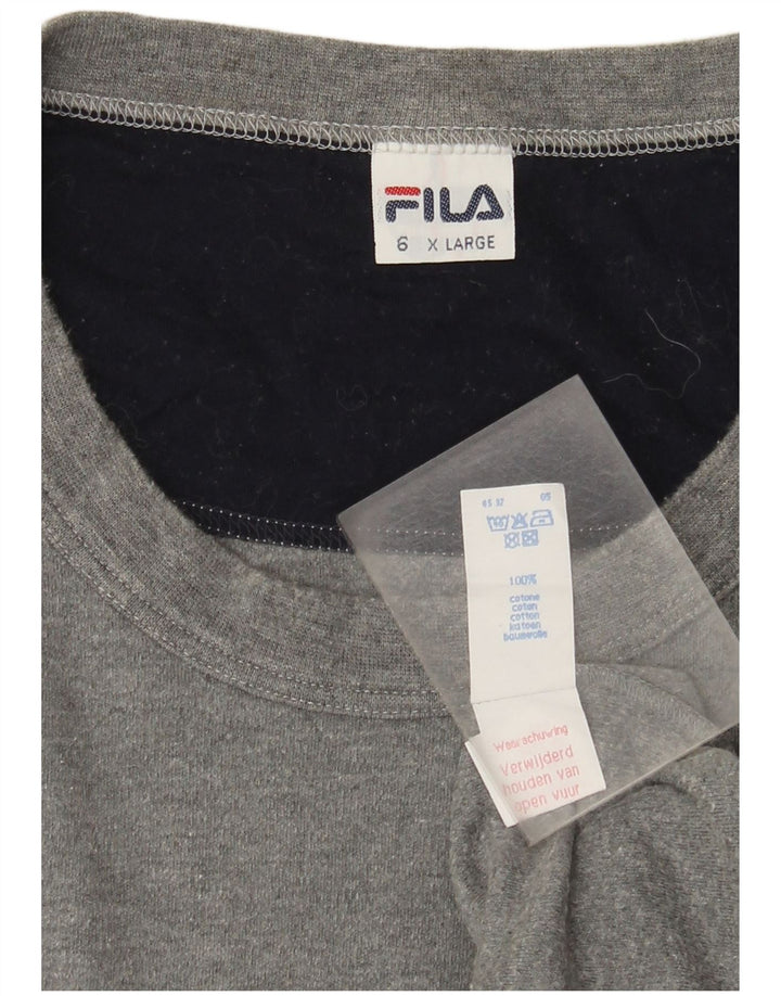 Ανδρικό μπλουζάκι Fila Μακρυμάνικο XL Γκρι βαμβακερό