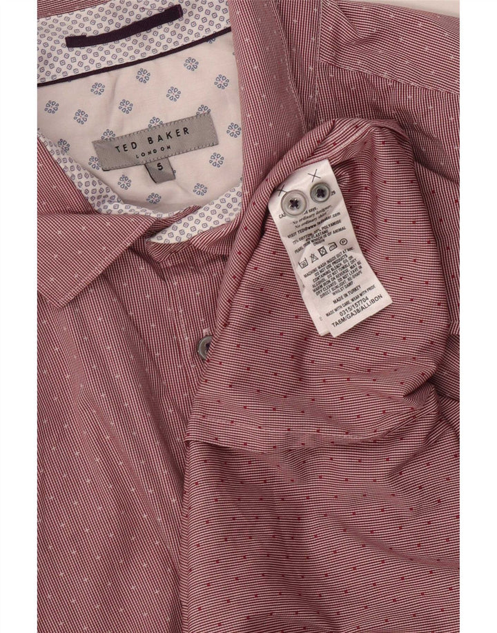 Ανδρικό πουκάμισο Ted Baker, νούμερο 5 XL, βαμβακερό κόκκινο ρίγες