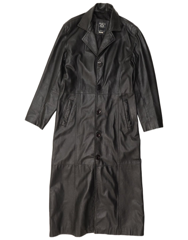 Γυναικείο Calculus Long Loose Fit Δερμάτινο παλτό UK 4 XS Μαύρο