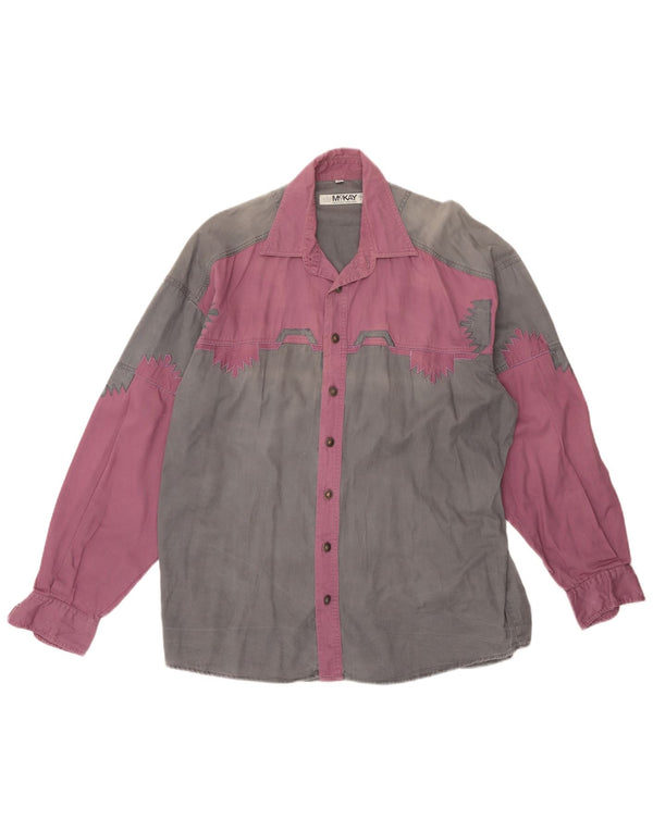 Ανδρικό πουκάμισο MCKAY 41/42 Large Grey Colourblock