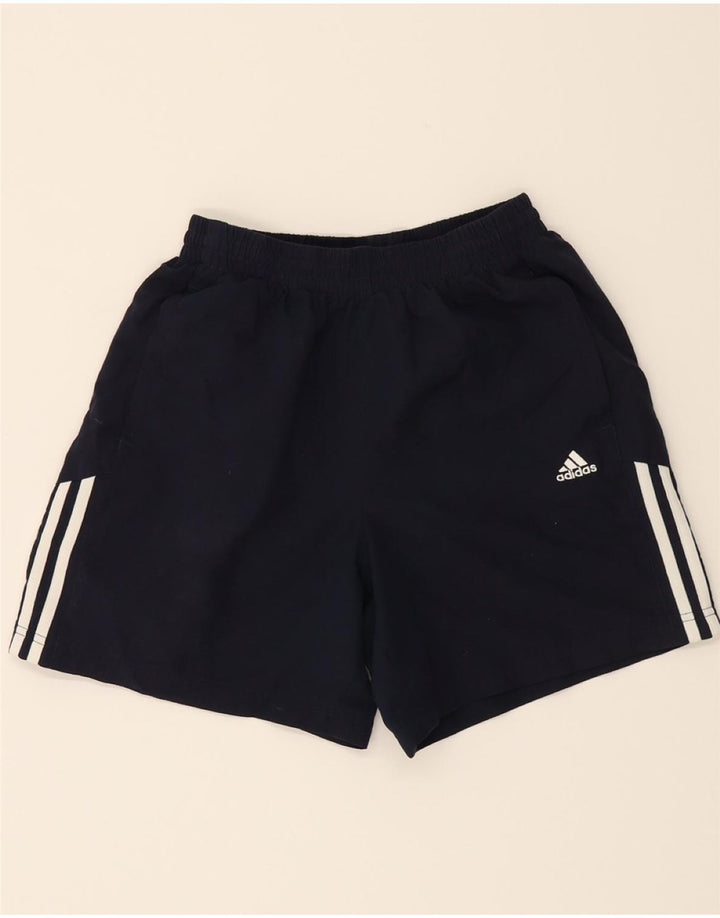 ADIDAS Boys Sport Shorts 15-16 Years Navy Blue Polyester Vintage Adidas and Second-Hand Adidas from Messina Hembry 