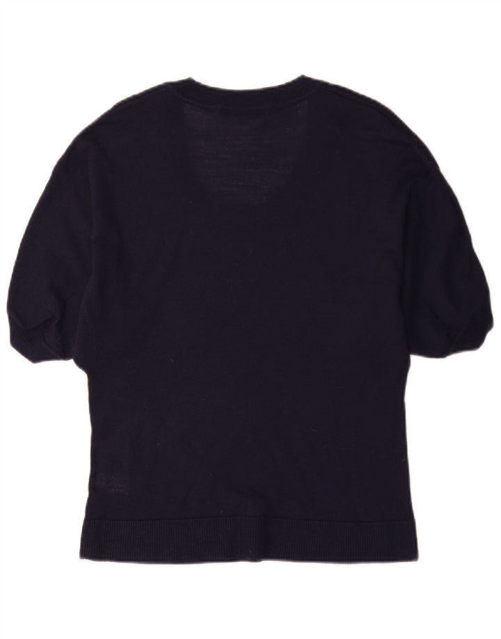 Marks & Spencer Γυναικείο πουλόβερ με λαιμό σκάφος UK 12 Medium Navy Blue