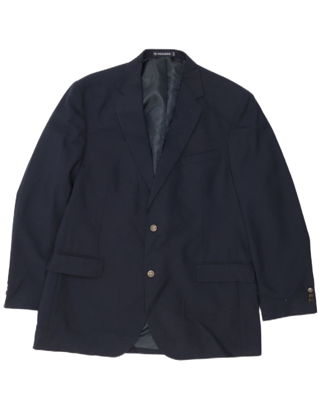 Dockers Ανδρικό Longline 2 Κουμπι Μπουφάν Blazer UK 44 2XL Navy Blue Wool