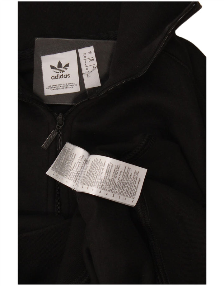 Γυναικεία φούτερ με φερμουάρ Adidas μεγάλου μεγέθους, Jumper UK 8 Small Black