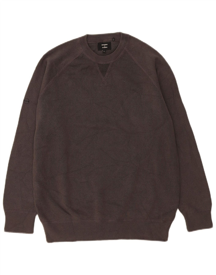 Ανδρικό φούτερ Superdry Jumper μεγάλο γκρι βαμβακερό