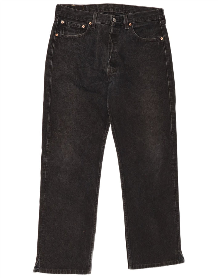 LEVI'S Ανδρικό τζιν 501 ίσιο W34 L30 μαύρο βαμβακερό