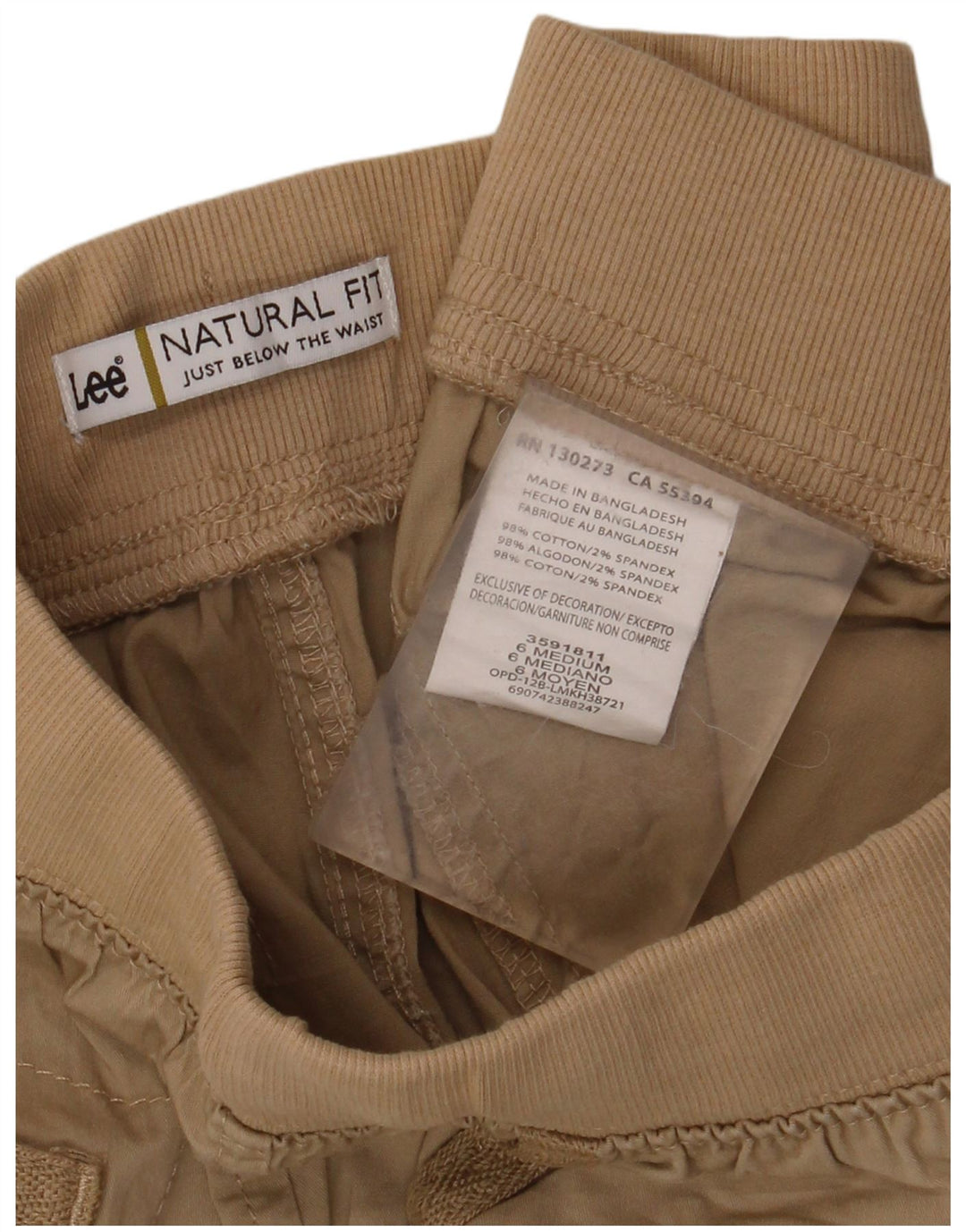 LEE Γυναικείο Σορτς Cargo Natural Fit US 6 Medium W28 Μπεζ βαμβακερό