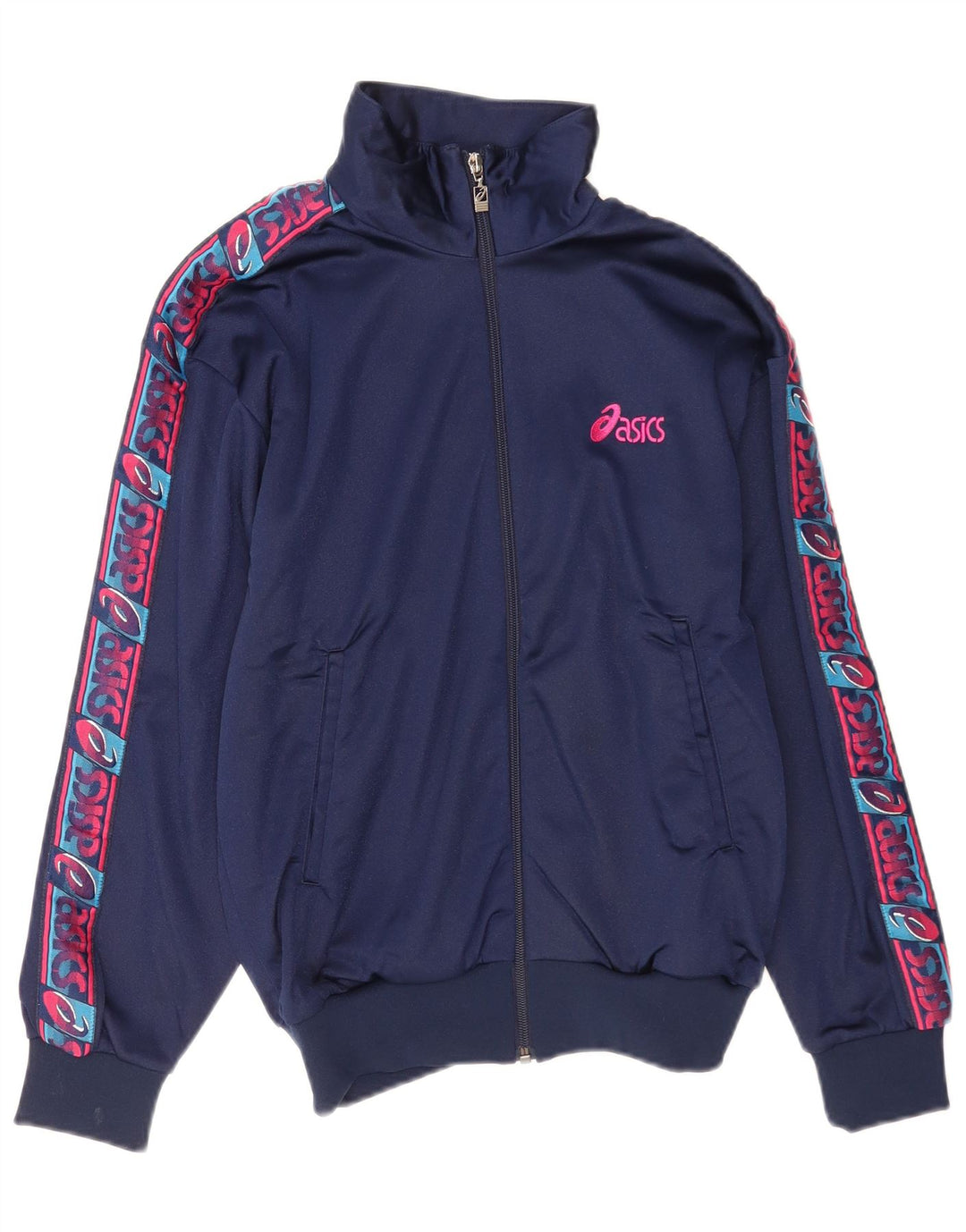 Γυναικεία αθλητική φόρμα γραφικών Asics Top Jacket IT 42 Medium Navy Blue Polyamide