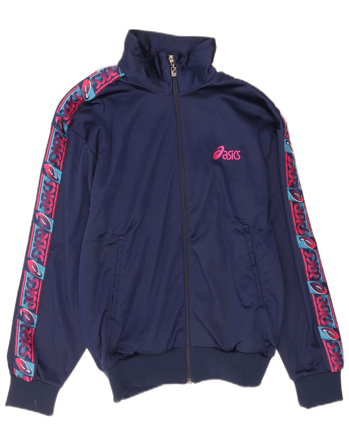 Γυναικεία αθλητική φόρμα γραφικών Asics Top Jacket IT 42 Medium Navy Blue Polyamide