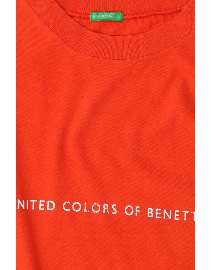 Ανδρικό γραφικό μπλουζάκι Benetton Top Large Orange