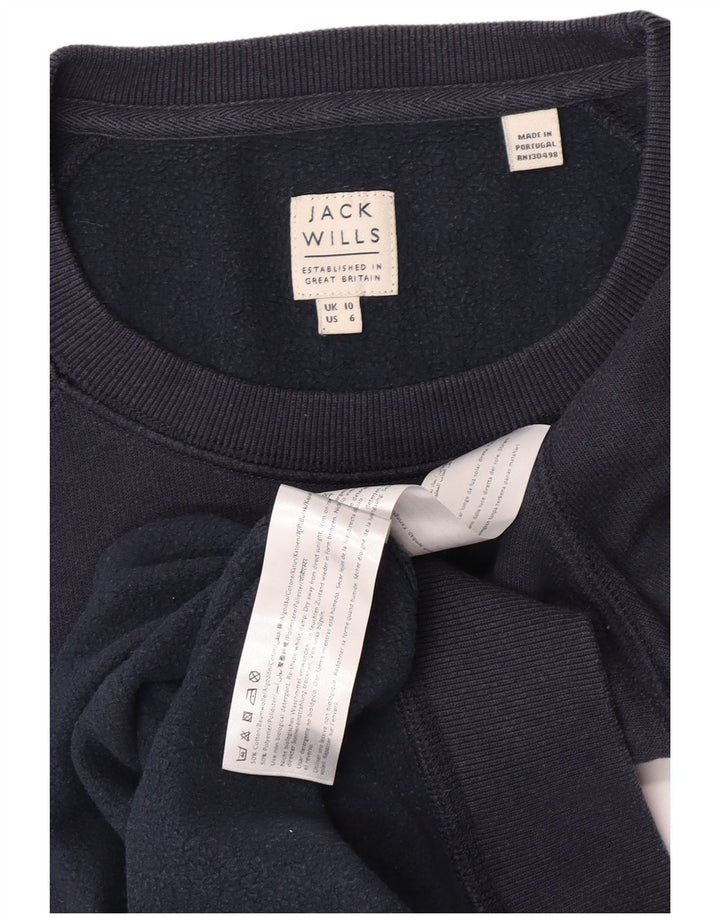 Jack Wills Γυναικεία Φούτερ Jumper UK 10 Small Navy Blue Cotton