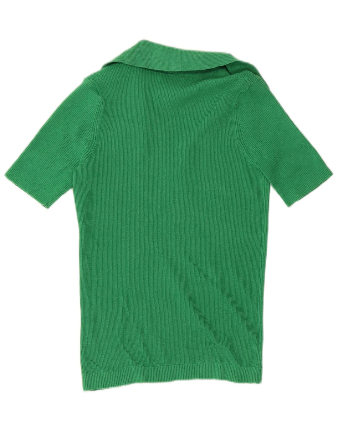 Marks & Spencer Γυναικείο πλεκτό μπλουζάκι πόλο UK 8 Small Green