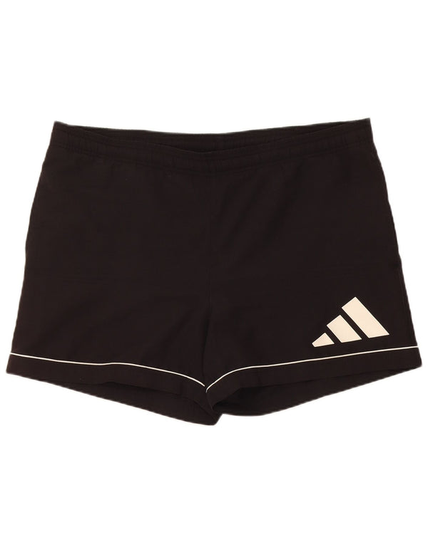 Ανδρικό σορτς κολύμβησης Adidas από μεσαίο μαύρο πολυεστέρα