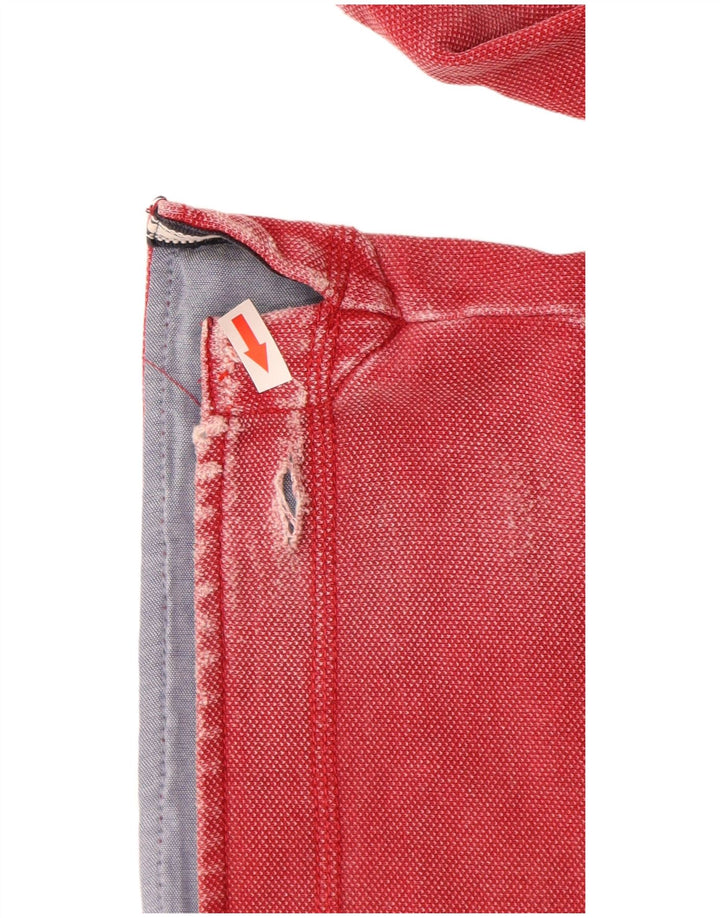 Ανδρικό φούτερ με φερμουάρ Crew Clothing Jumper 2XL από κόκκινο βαμβακερό