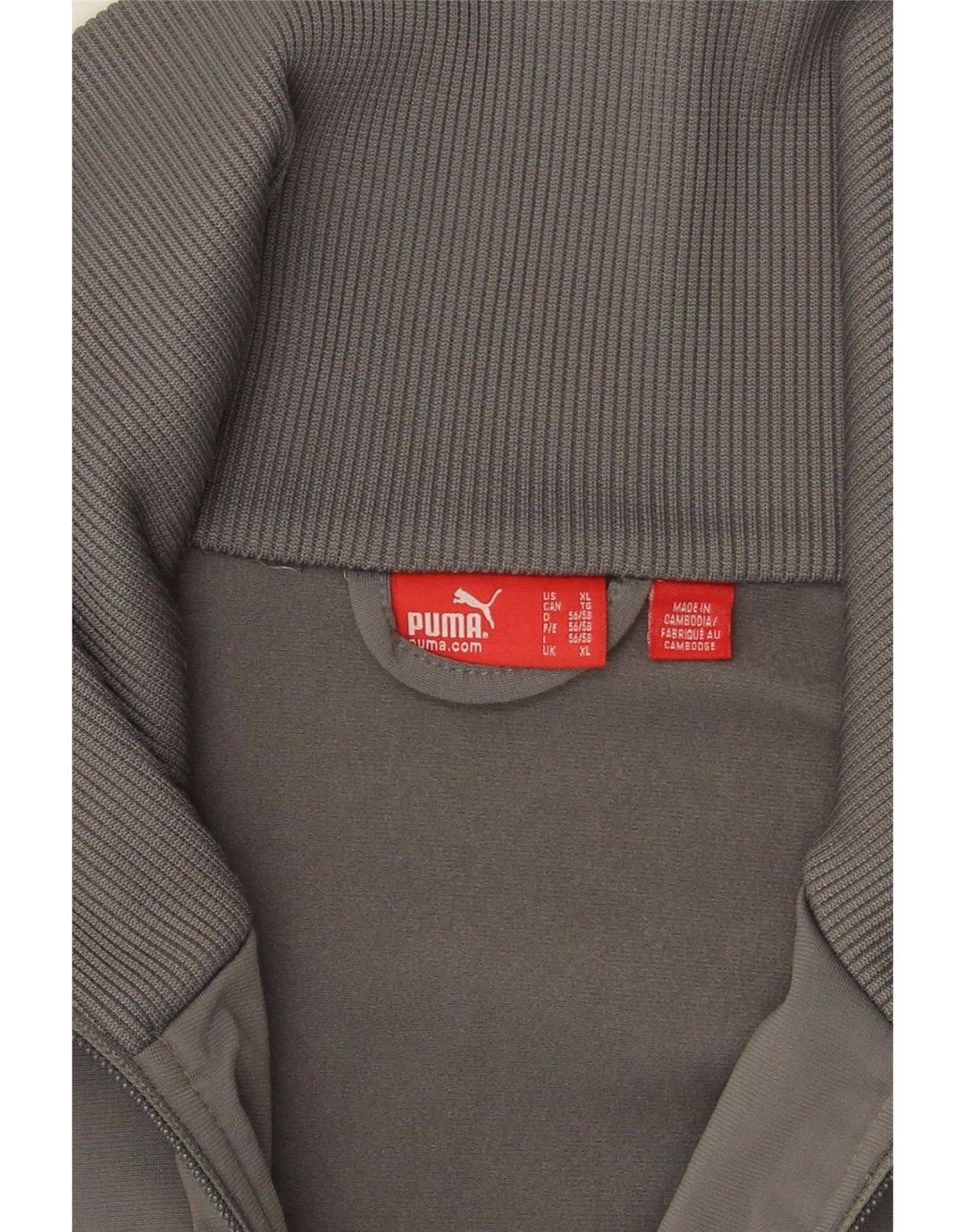 PUMA Mens Tracksuit Top Jacket XL Grey Colourblock Polyester Vintage Puma and Second-Hand Puma from Messina Hembry 