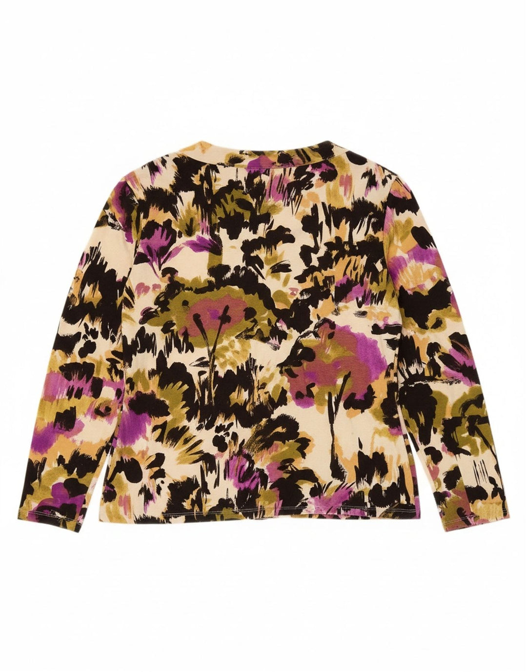 KRIZIA Womens Top Long Sleeve UK 12 Medium Multicoloured Floral Classic