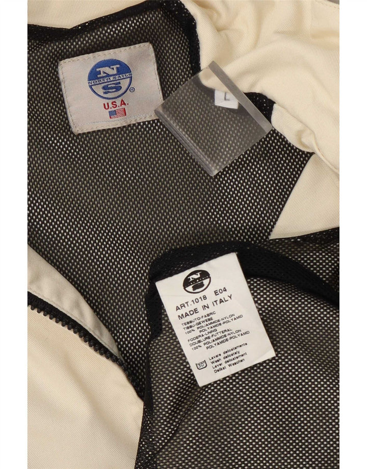 Ανδρικό μπουφάν βροχής North Sails UK 40 Large Off White Polyamide