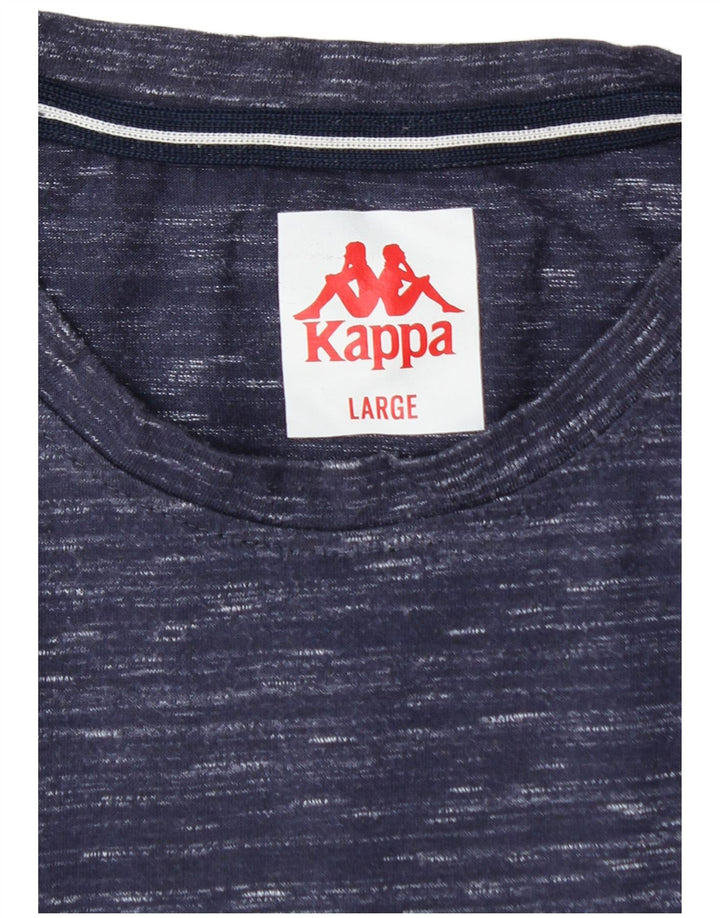 Ανδρικό T-Shirt KAPPA Top Large Navy Blue Flecked Polyester