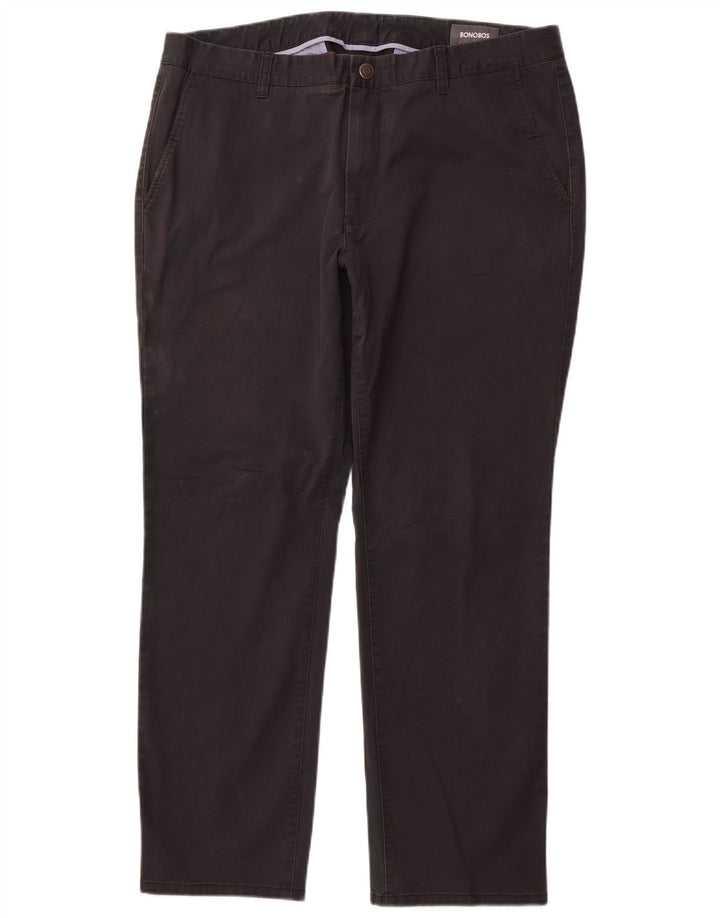 Ανδρικό ίσιο παντελόνι Chino BONOBOS W38 L30 Navy Blue Cotton