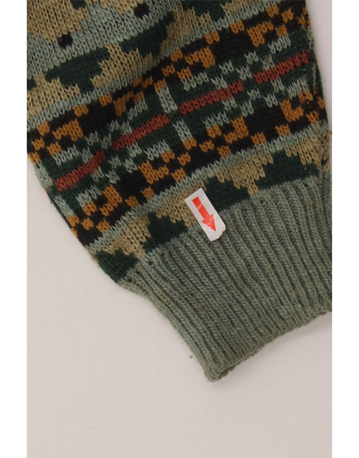 Ανδρικό πουλόβερ ζακέτα Marks & Spencer Medium πολύχρωμο Fair Isle