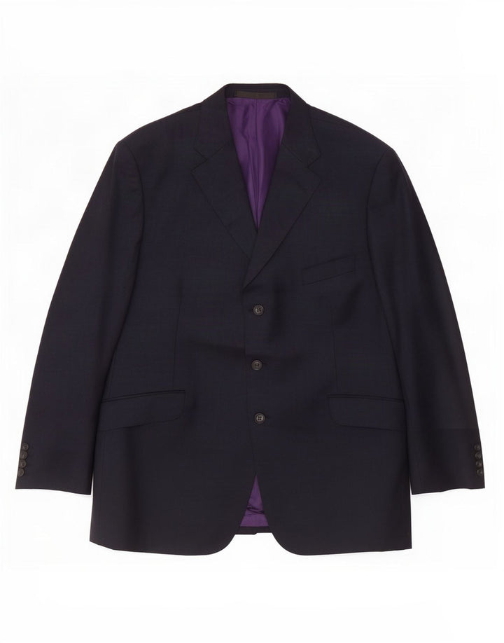 Marks & Spencer Ανδρικό μπλέιζερ με 3 κουμπιά μπουφάν UK 44 XL Navy Blue Wool
