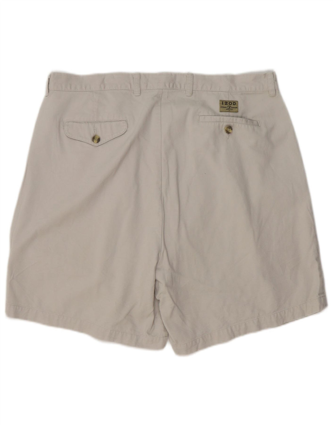 Izod Mens Pegged Chino Shorts W38 XL Grey Cotton
