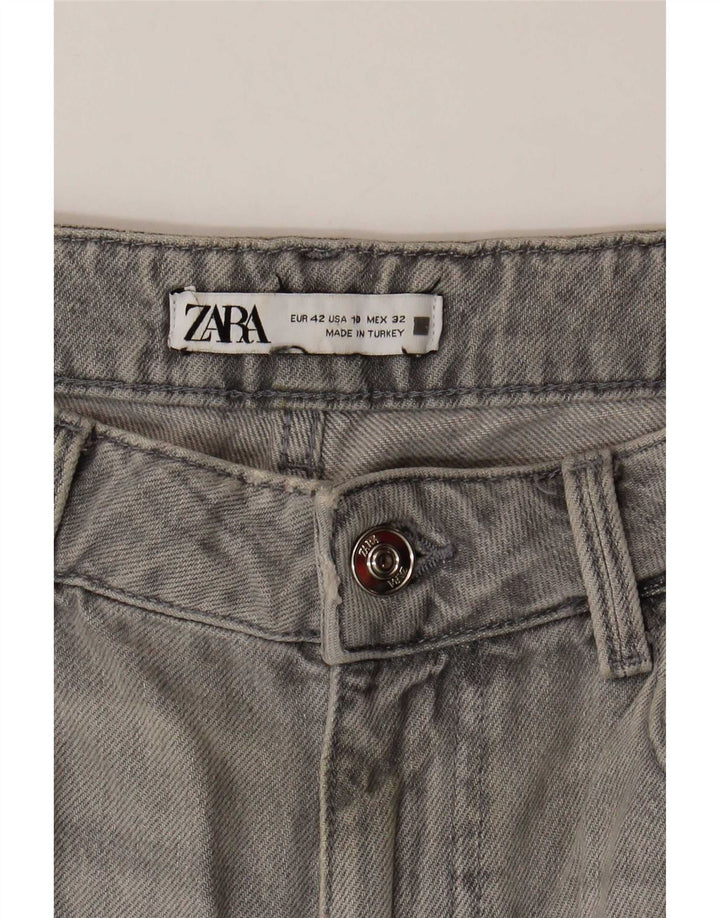 Zara Γυναικείο Tapered Jeans EU 42 Large W32 L27 Grey