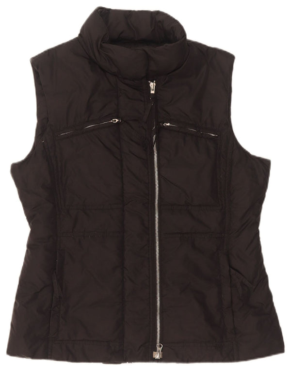 Benetton Womens Padded Gilet UK 14 Medium Black