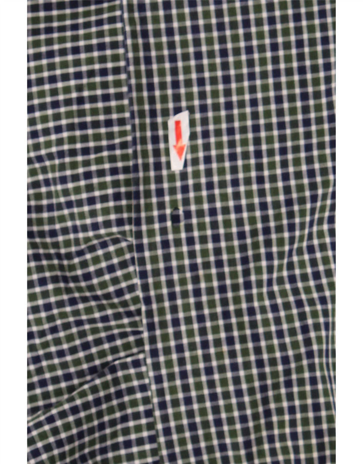 Chaps Ανδρικό πουκάμισο Classic Fit Μεσαίο πράσινο βαμβακερό Gingham