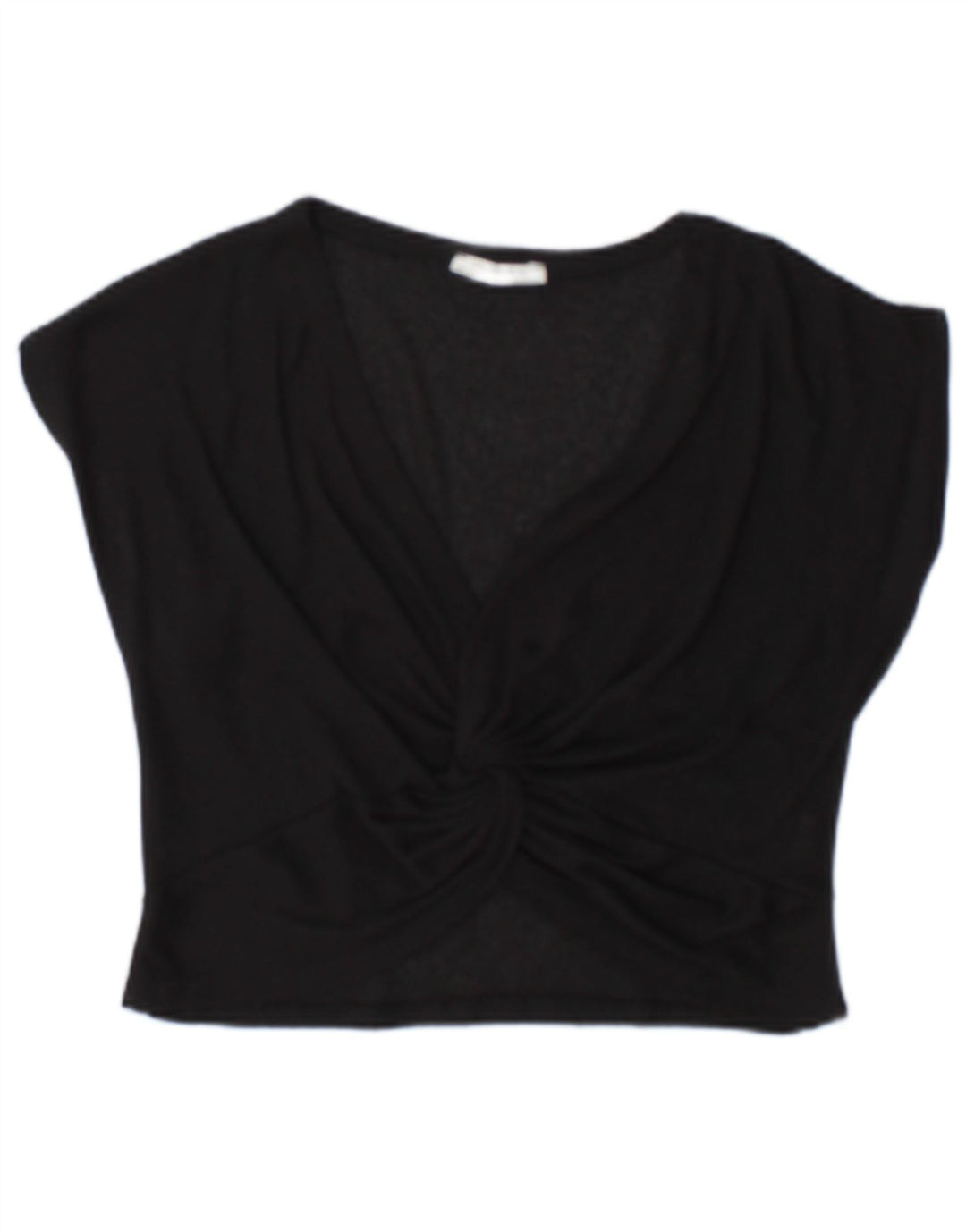 Zara Γυναικεία Μπλούζα Crop Top UK 10 Small Black Polyester