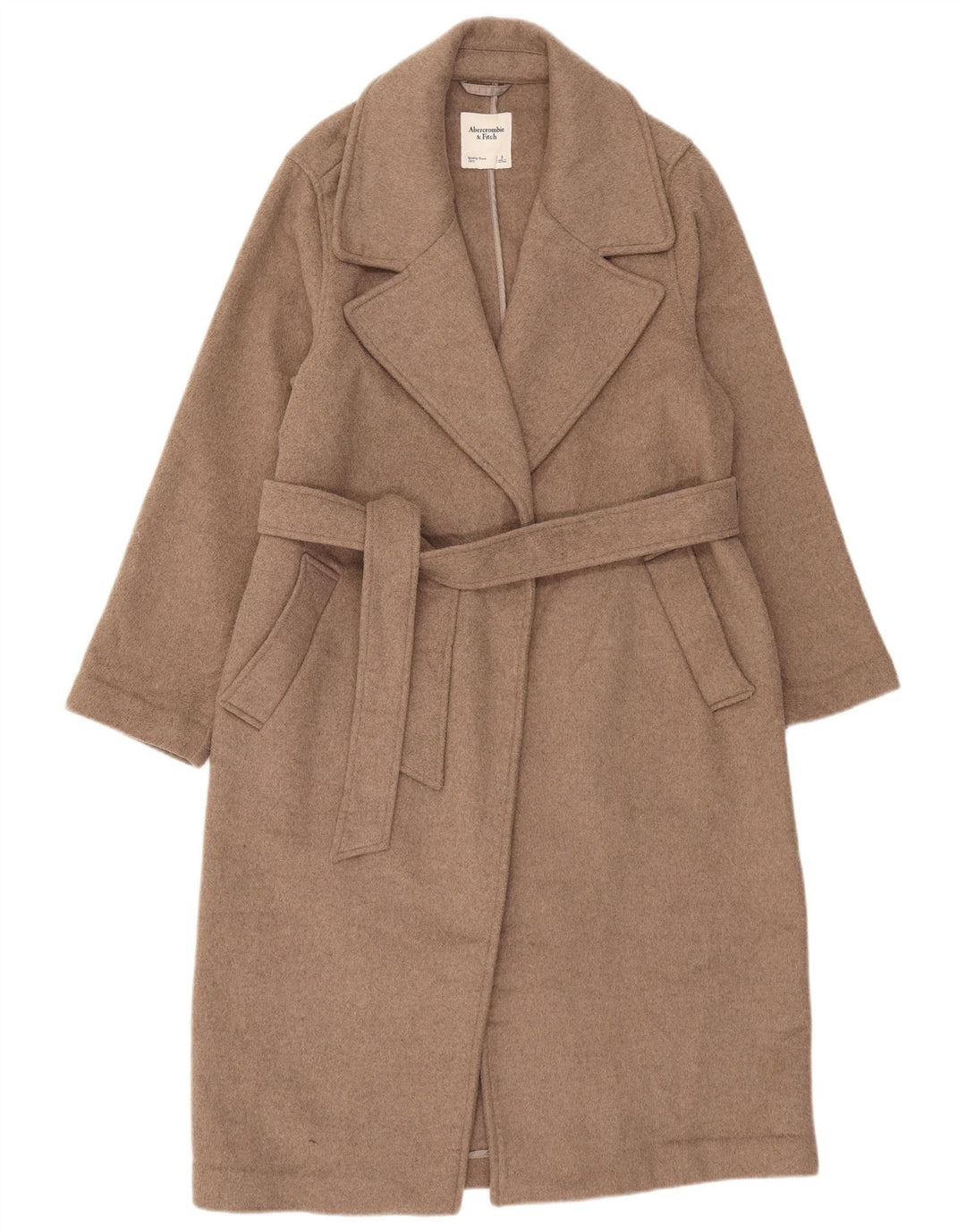 Abercrombie & Fitch γυναικείο υπερμεγέθη πανωφόρι UK 10 Small Beige Polyester