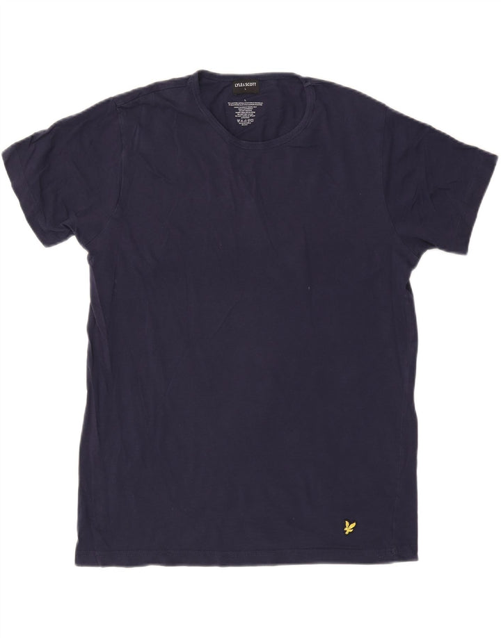Ανδρικό T-Shirt Lyle & Scott Top Large Navy Blue από βαμβάκι