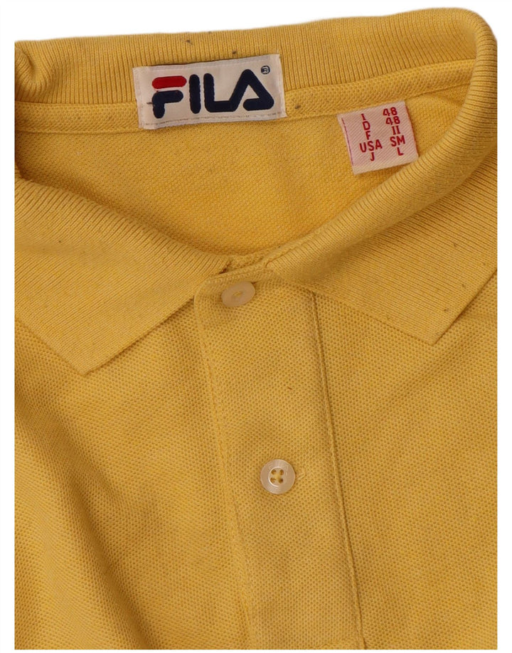 Fila Ανδρικό Πόλο Μπλουζάκι IT 48 Μεσαίο κίτρινο βαμβακερό