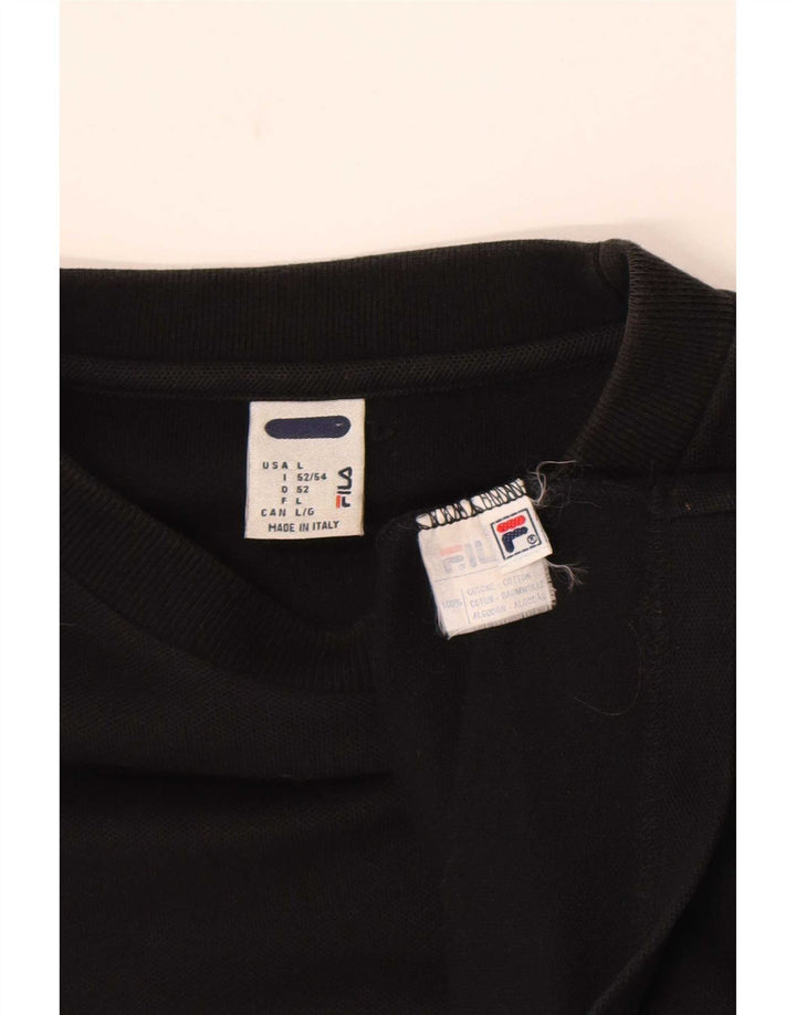 Ανδρικό T-Shirt Fila Top μεγάλο μαύρο βαμβακερό