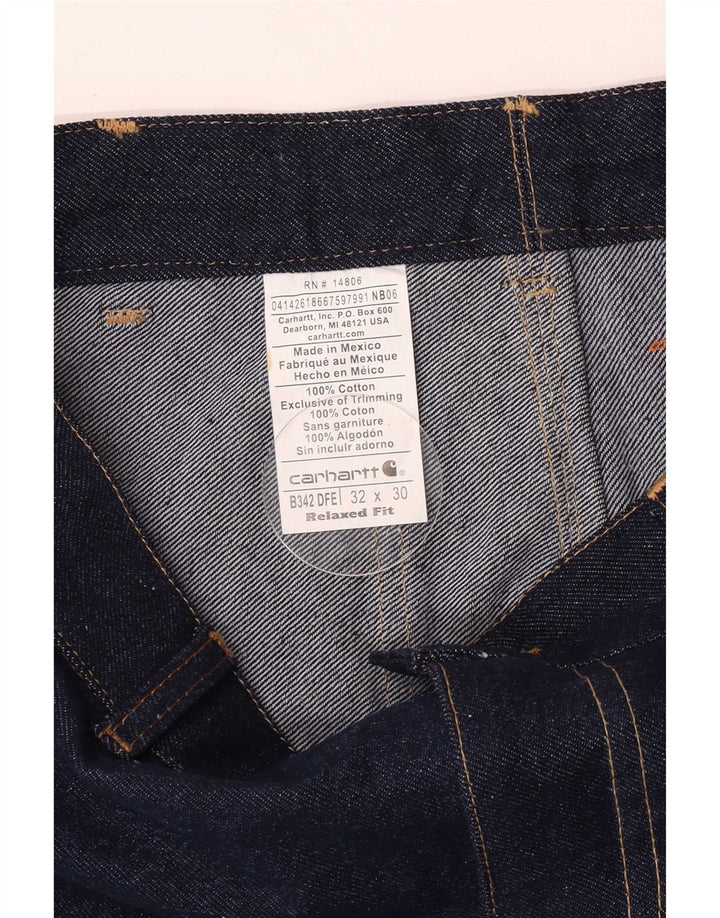 Carhartt Ανδρικό Τζιν Cargo W32 L27 Navy Blue Cotton