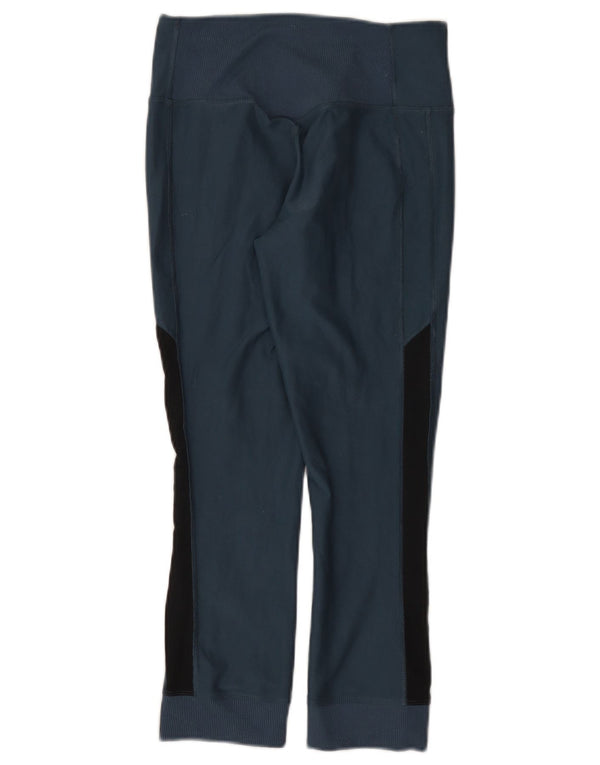 Nike Womens Dri Fit Leggings UK 4 XS Navy Blue Polyester