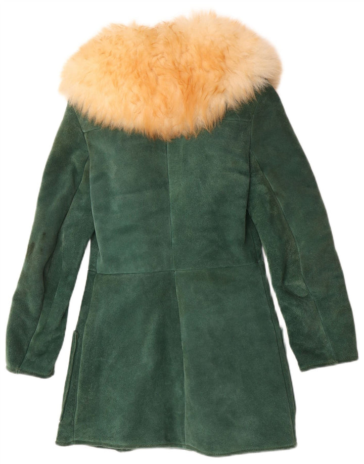 Vintage Γυναικείο Παλτό Shearling IT 42 Medium Green