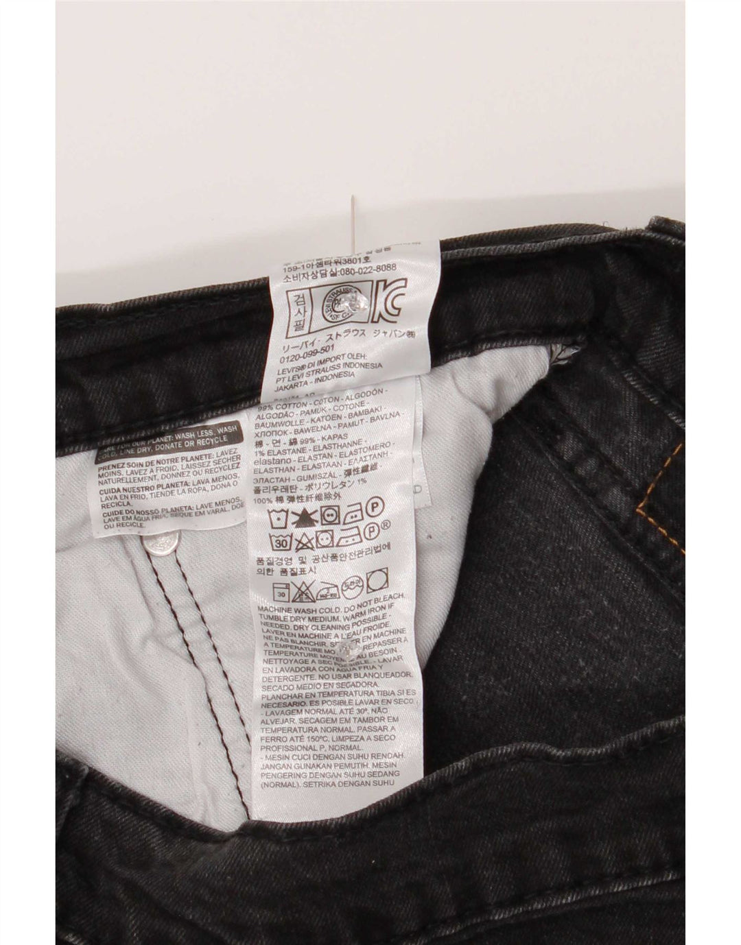 Levi's Mens 502 Tapered Jeans W34 L29 Γκρι βαμβακερό